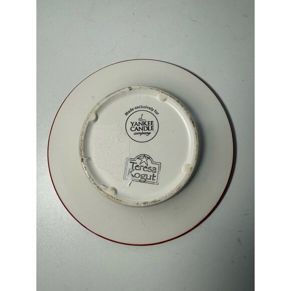 HTF Yankee Candle Large Candle Jar Shade Topper Farm Barnyard w/Plate (READ) - Picture 12 of 12